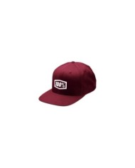 100percent 100% Icon Snapback Cap Burgundy