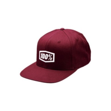 100percent 100% Icon Snapback Cap Burgundy