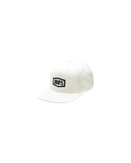 100percent 100% ICON Snapback Cap - White - OS blanc-noir