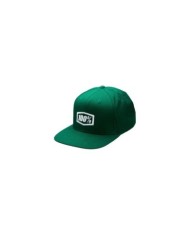 100percent 100% ICON Snapback Cap - Forest Green - OS vert-blanc