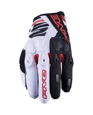 Five Gloves Guant E2 blanc-noir-rouge