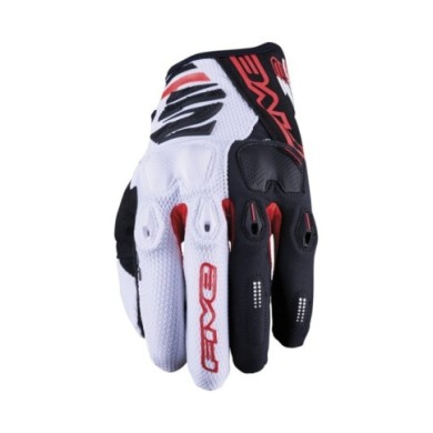 Five Gloves Guant E2 blanc-noir-rouge