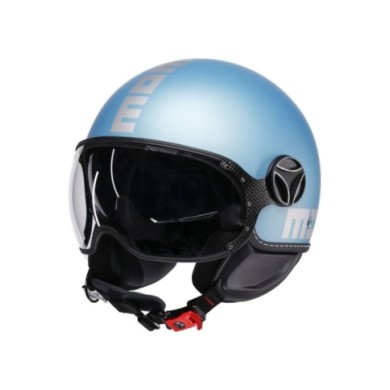 MOMODESIGN Casque jet FGTR Evo Mat bleu clair mat argent