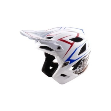 Troy Lee Designs Stage Stunt AS Helmet - Pinstripe white XS