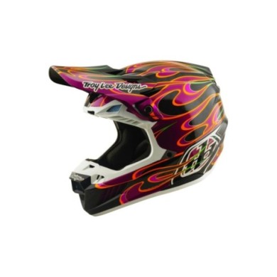 Troy Lee Designs SE5 ECE Carbon Helmet - Torched black-violet-gold