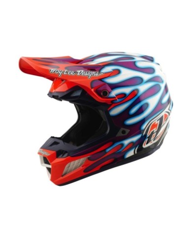 Troy Lee Designs SE5 ECE Composite Helmet - Overspray violet-white-red