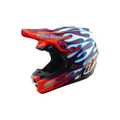 Troy Lee Designs SE5 ECE Composite Helmet - Overspray violet-white-red
