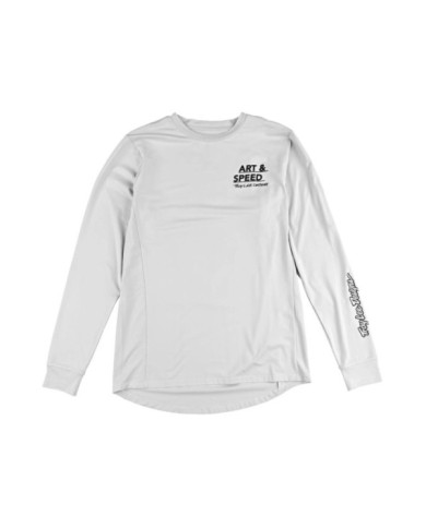 Troy Lee Designs Ruckus Long Sleeve Ride Tee - Art and Speed blanc