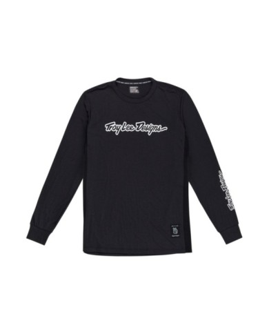 Troy Lee Designs Skyline Long Sleeve Ride Tee - Signature noir