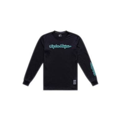 Troy Lee Designs Skyline Ride Long Sleeve Tee - Signature black-turquoise
