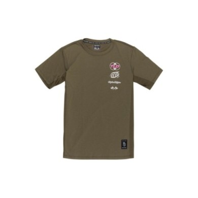 Troy Lee Designs Skyline Long Sleeve Ride Tee - Worldwide marron