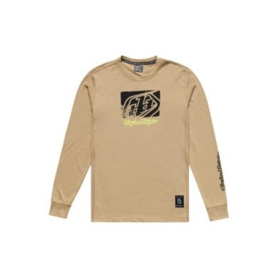 Troy Lee Designs Skyline Long Sleeve Ride Tee - Scrubbed brun