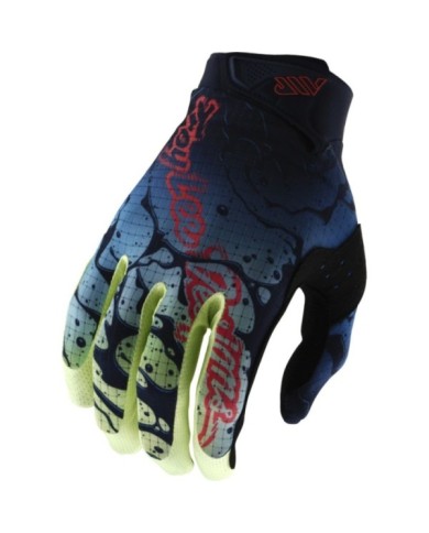 Troy Lee Designs Air Glove - Drip jaune-bleu