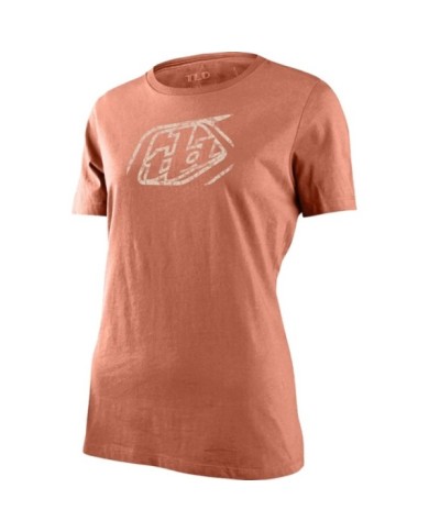 Troy Lee Designs Womens T-Shirt - Cropped Badge marron