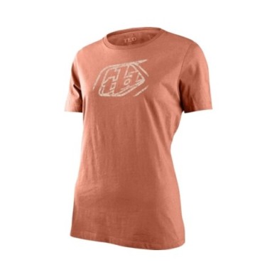 Troy Lee Designs Womens T-Shirt - Cropped Badge marron