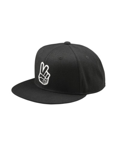 Troy Lee Designs Flat Bill Snapback - Peace noir