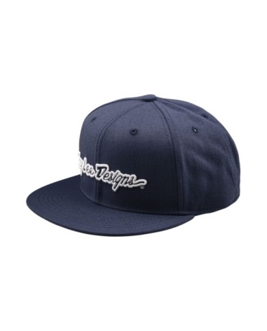 Troy Lee Designs Signature Flat Bill Snapback - Indigo