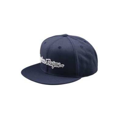 Troy Lee Designs Signature Flat Bill Snapback - Indigo