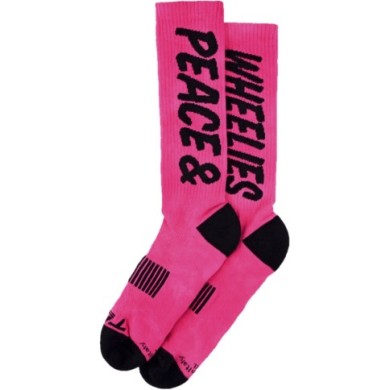 Troy Lee Designs Mens Performance Socks - Peace & Wheelies rose S