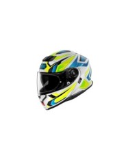 SHOEI Casque pliable Neotec 3 Anthem TC-3, blanc-clair bleu-neon