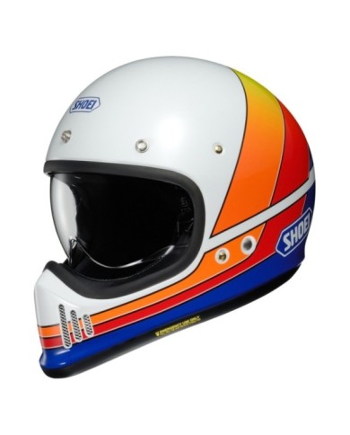 SHOEI TC-2, blanc-bleu-orange-rouge-jaune