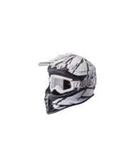 gms Casque de Motocross Fortis Graffi mat noir-blanc