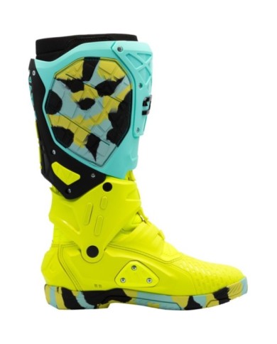 SIDI Bottes MX Crossair X vert menthe-jaune fluo-noir