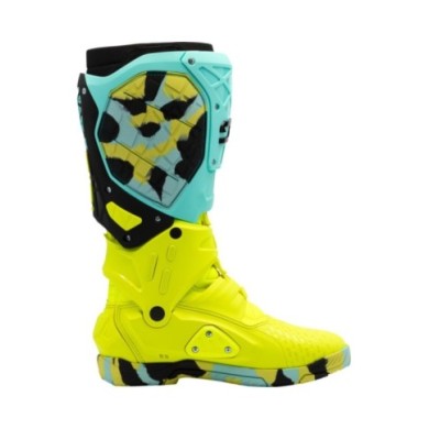SIDI Bottes MX Crossair X vert menthe-jaune fluo-noir