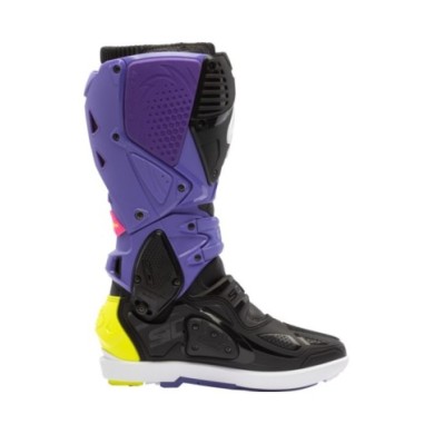 SIDI Bottes MX Crossfire 3 SRS violet-noir et jaune fluo