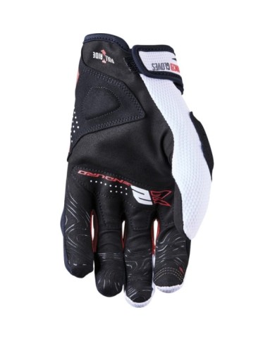 Five Gloves Guant E2 blanc-noir-rouge