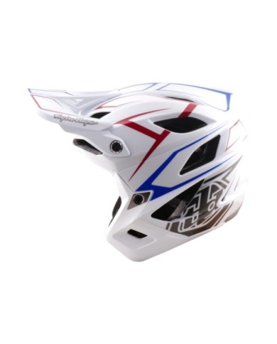 Troy Lee Designs Stage Stunt AS Helmet - Pinstripe white XS