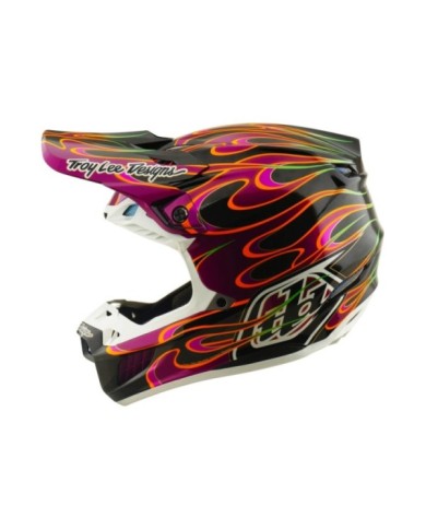 Troy Lee Designs SE5 ECE Carbon Helmet - Torched black-violet-gold