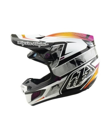 Troy Lee Designs SE5 ECE Composite Helmet - Lined Up black-white-violet