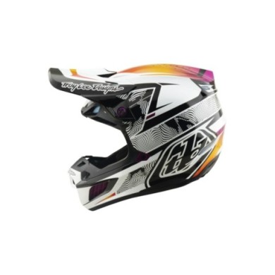 Troy Lee Designs SE5 ECE Composite Helmet - Lined Up black-white-violet