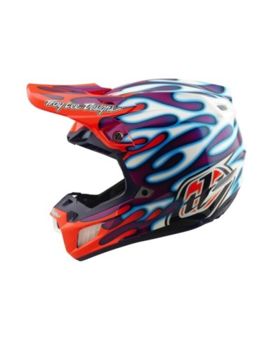 Troy Lee Designs SE5 ECE Composite Helmet - Overspray violet-white-red