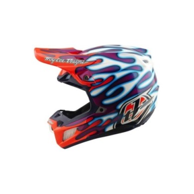Troy Lee Designs SE5 ECE Composite Helmet - Overspray violet-white-red