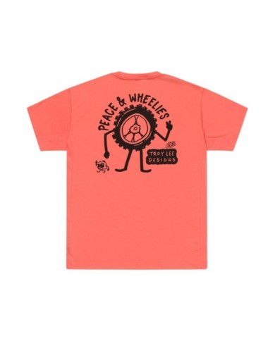 Troy Lee Designs Skyline Short Sleeve Ride Tee - P&W melon