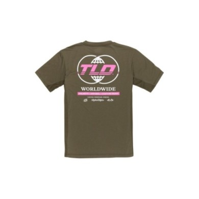 Troy Lee Designs Skyline Short Sleeve Ride Tee - Worldwide marron