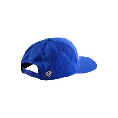 Troy Lee Designs Curved Snapback Hat - Signature bleu-blanc