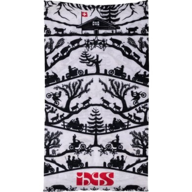 iXS Tissu de tuyau Micro blanc-noir