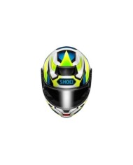 SHOEI Casque pliable Neotec 3 Anthem TC-3, blanc-clair bleu-neon