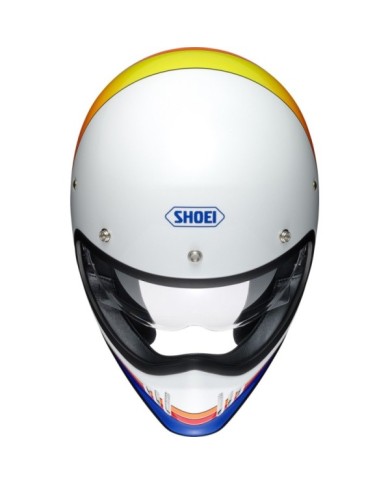 SHOEI TC-2, blanc-bleu-orange-rouge-jaune