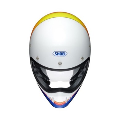 SHOEI TC-2, blanc-bleu-orange-rouge-jaune