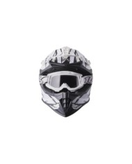gms Casque de Motocross Fortis Graffi mat noir-blanc