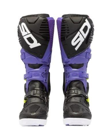 SIDI Bottes MX Crossfire 3 SRS violet-noir et jaune fluo