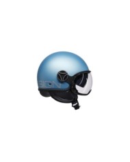 MOMODESIGN Casque jet FGTR Evo Mat bleu clair mat argent