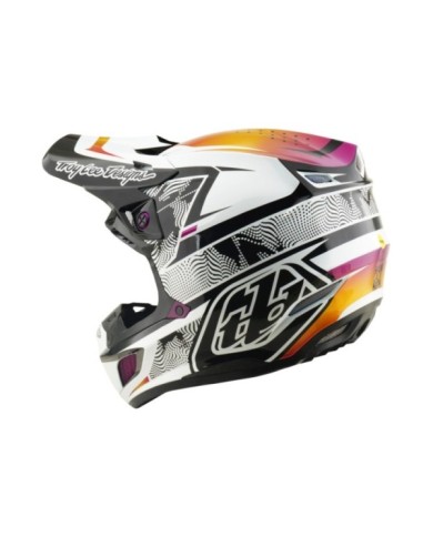 Troy Lee Designs SE5 ECE Composite Helmet - Lined Up black-white-violet