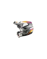 Troy Lee Designs SE5 ECE Composite Helmet - Lined Up black-white-violet