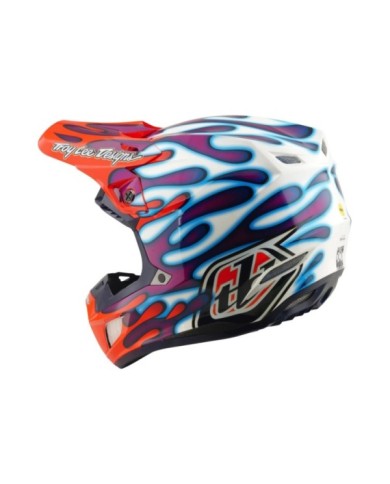 Troy Lee Designs SE5 ECE Composite Helmet - Overspray violet-white-red