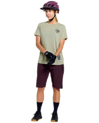 Troy Lee Designs Womens Lilium Ride Short Sleeve Tee - Stamps green